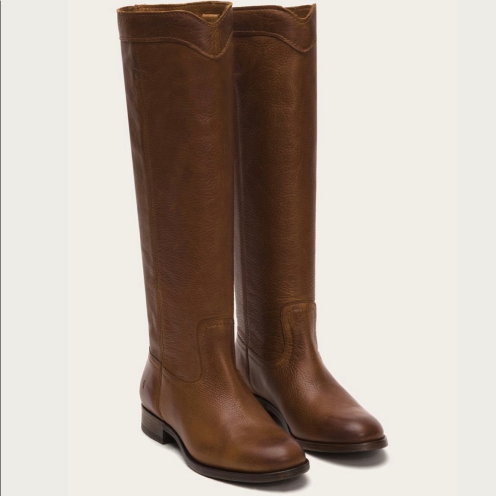 Frye Cara Roper Tall Boots Cognac